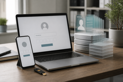 Multi-factor authentication, privacy, hardware security key and growing profile data